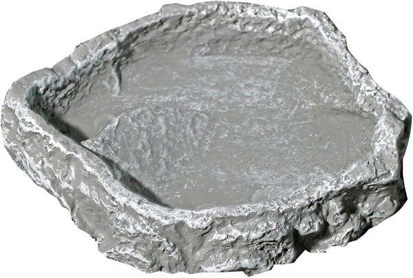 JBL ReptilBar 71074 Futter Trink und Badenapf für Terrarientiere, XL, grau - 5