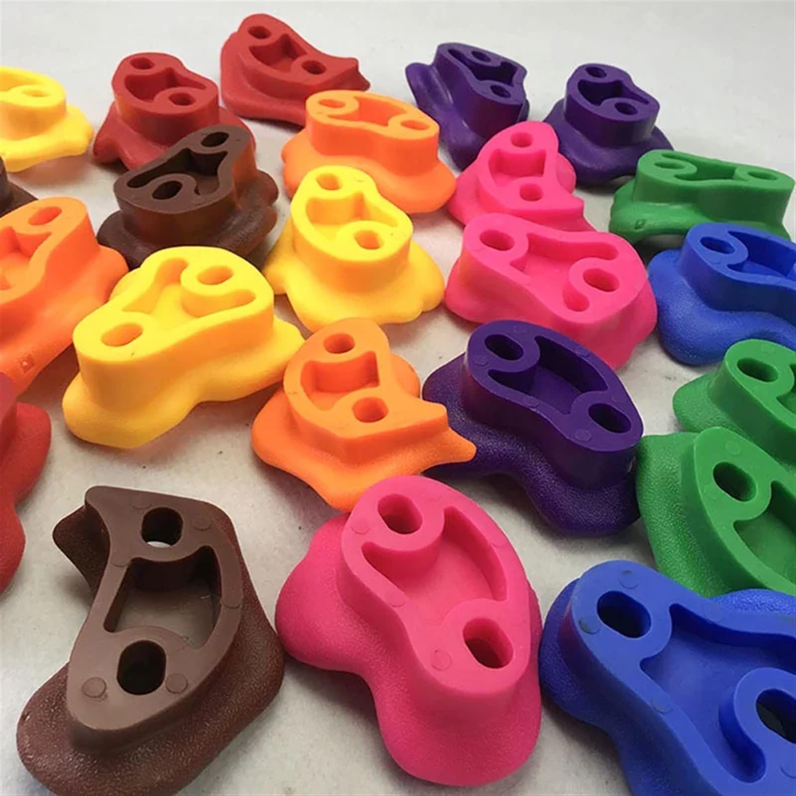 Puntos de Agarre para rocódromos. Muro de Escalada en Roca for Juegos, Pared Madera, Patio al Aire Libre, Juego for Soporte Marco(Colorful 10pcs No Screw)
