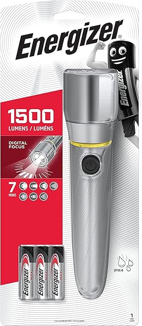 Energizer - Full LED Torch / Flashlight Range - For Emergency, Camping & Hiking (Compact, Headlight, Duo, Metal & Lantern Torches) (Vision HD Torch +6AA Batts)