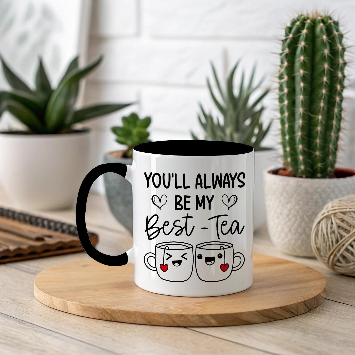 Funny Coffee Mug for Female Friend, You'll Always Be My Best-Tea, 11oz Ceramic Double Sided Print Coffee Tea Cup, Funny Mug Gifts for Bestie, Novelty Birthday Gifts for Best Friend Sister - Image 5
