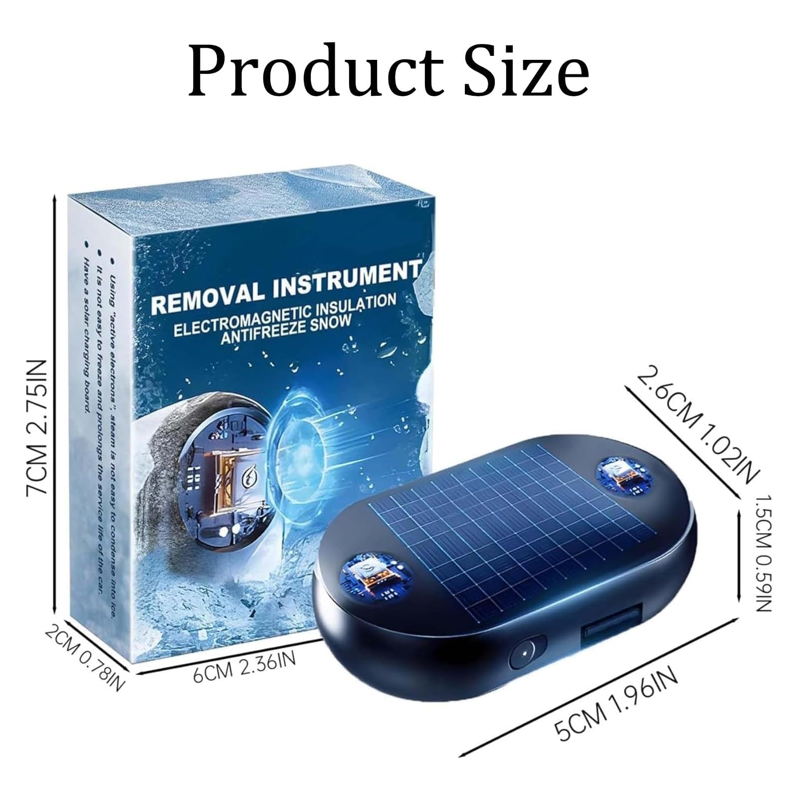 Dispositif Antigel Pour Pare-brise Voiture - Recharge Solaire/USB - Technologie électromagnétique - 2 Pièces - Protection Hivernale Sans Produits Chimiques - 2