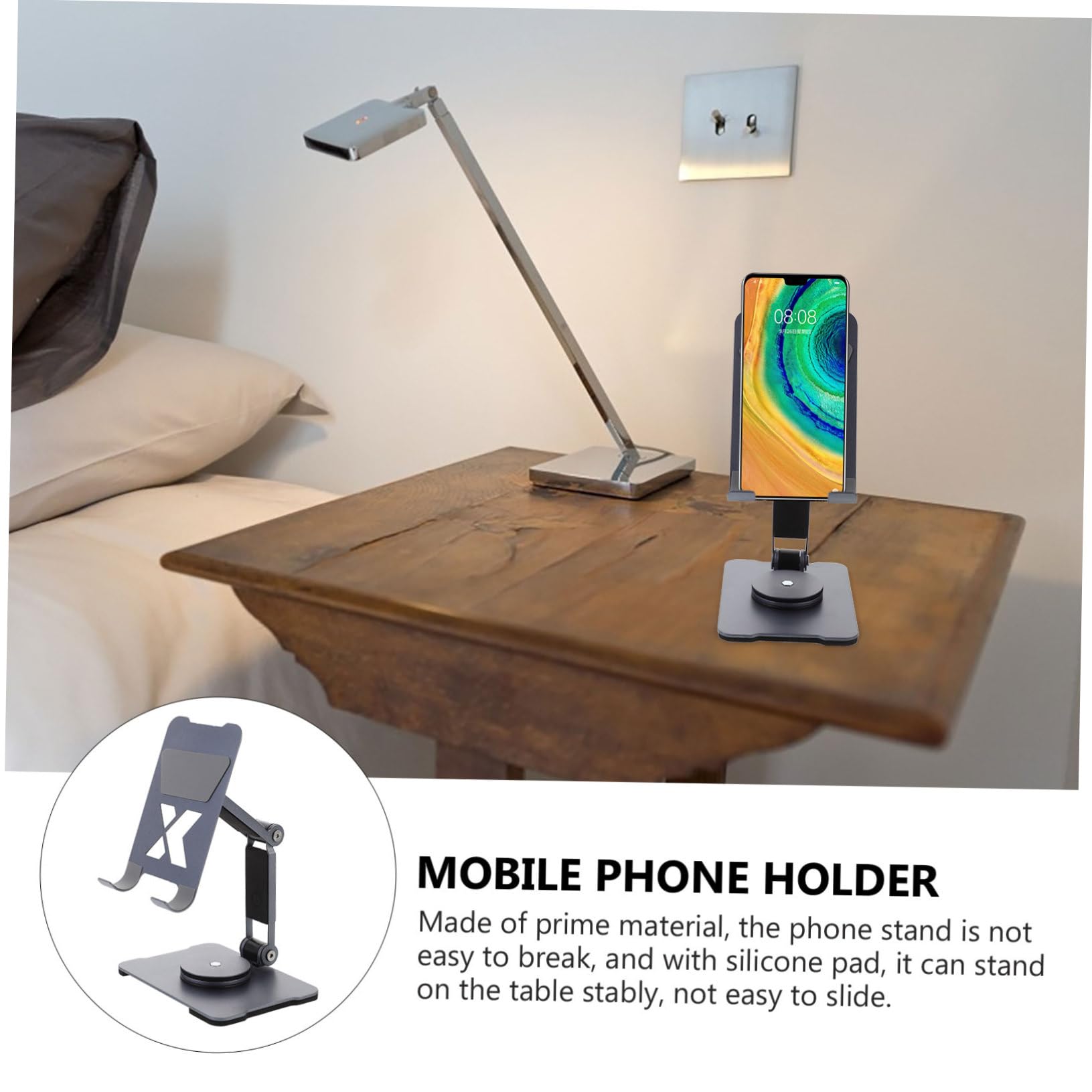 Generico Regolabilper Smartphone e Tablet Scrivania per Domestico per Streaming Video e Videoconferenze