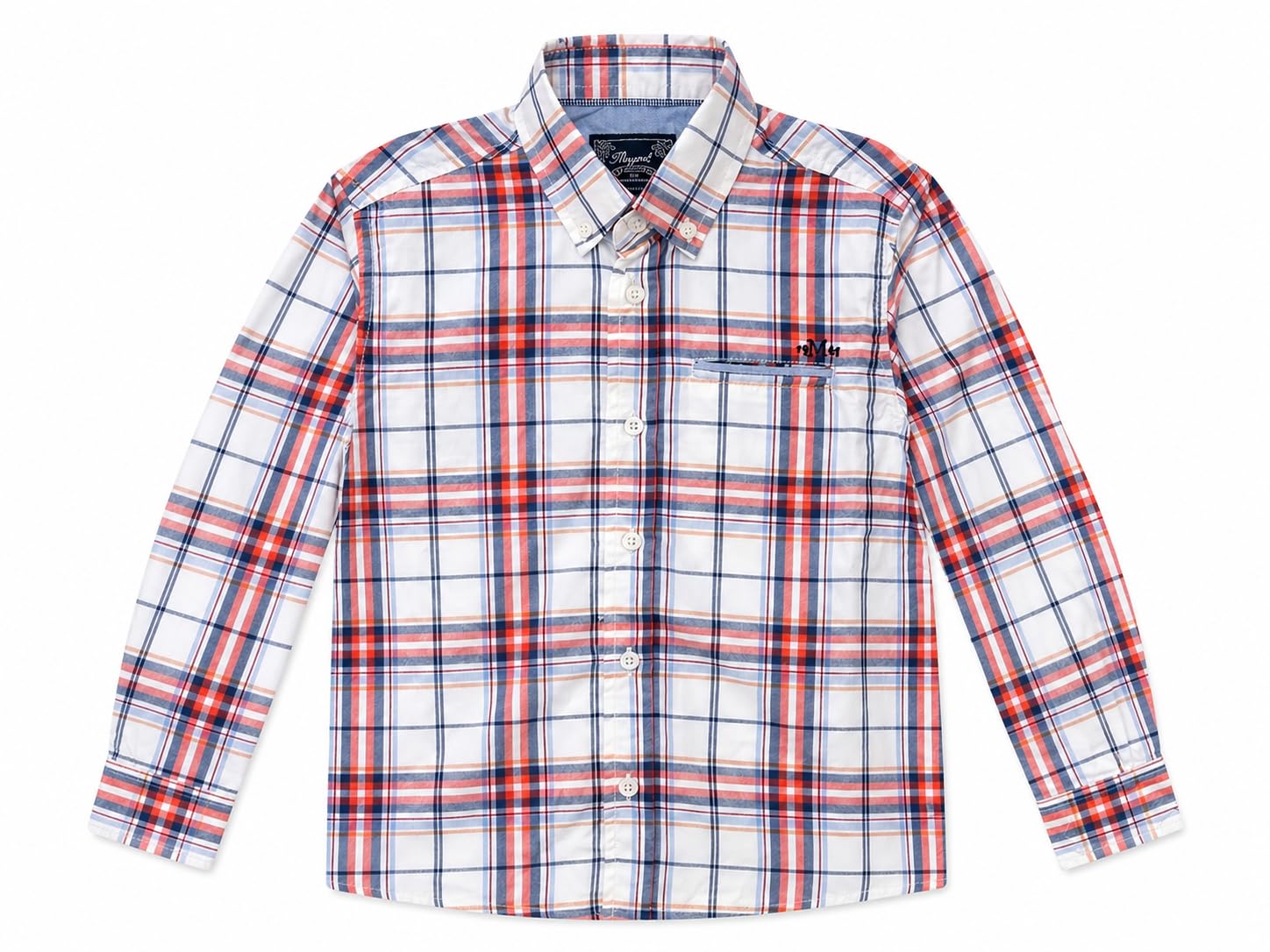 Mayoral Camicia Bambino a Quadri, Cotone, Manica Lunga