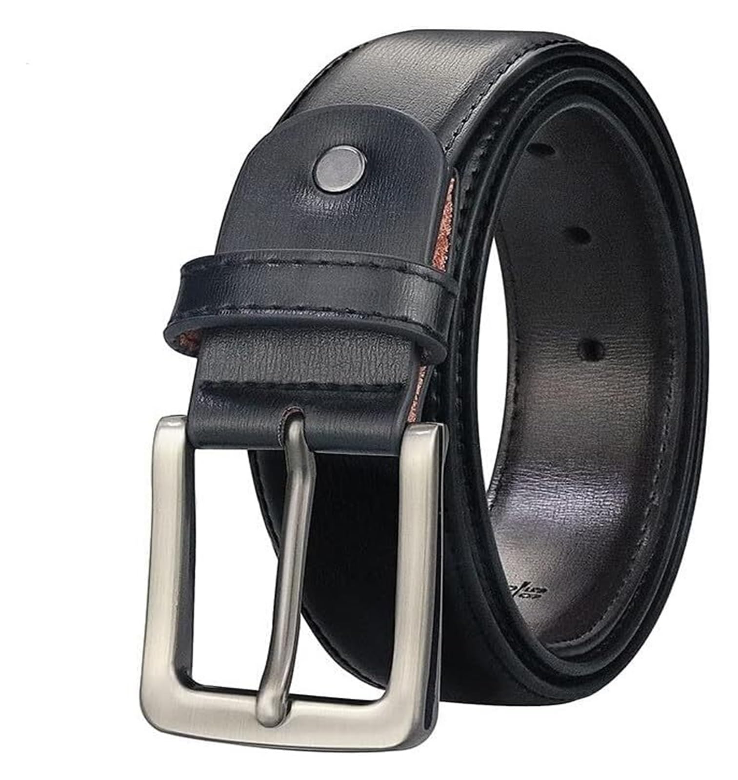 Cinturón Ajustable de Cuero Genuino, Cinturón de Cuero Genuino for Hombre, Hebilla clásica de aleación, cinturón de Cuero Informal de Segunda Capa for Negocios a la Moda(Length 105cm)