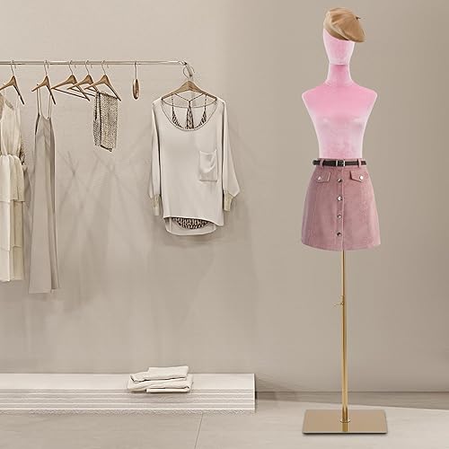 Miniatura 5 de Vestido de maniquí femenino para adultos, torso con base, altura ajustable, maniquí desmontable, modelo de exhibición para exhibición de joyas de