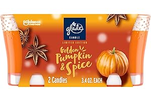 Glade Candle Jar, Limited Edition Golden Pumpkin & Spice Scent