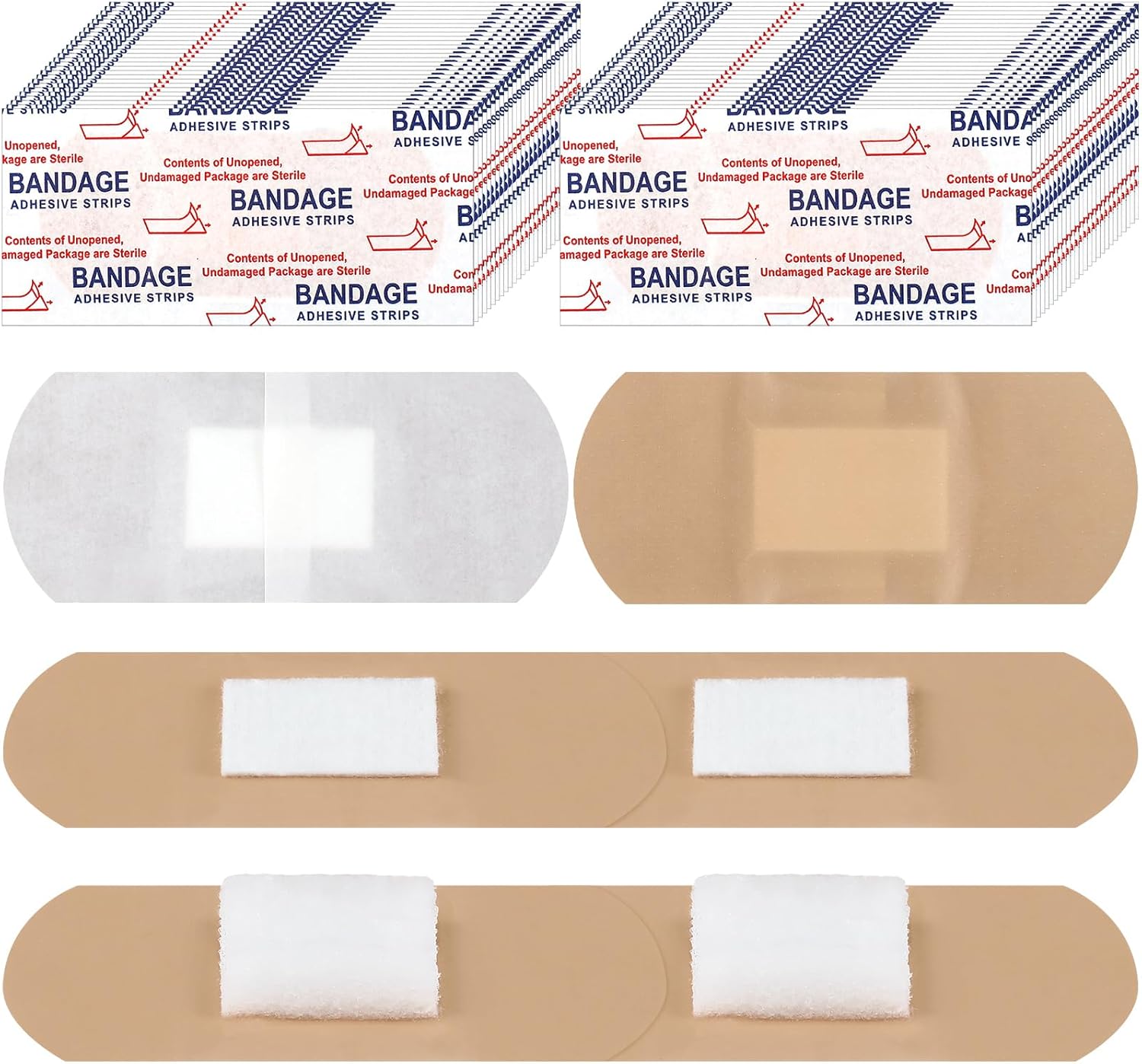 Geiserailie 300 Pcs Pressure Bandages XL for Dialysis Patients 2.83 x 1.18 Inch Pressure Adhesive Bandage Waterproof for Wound Care Absorbent Pad Thin Skin Seniors First Aid Essential