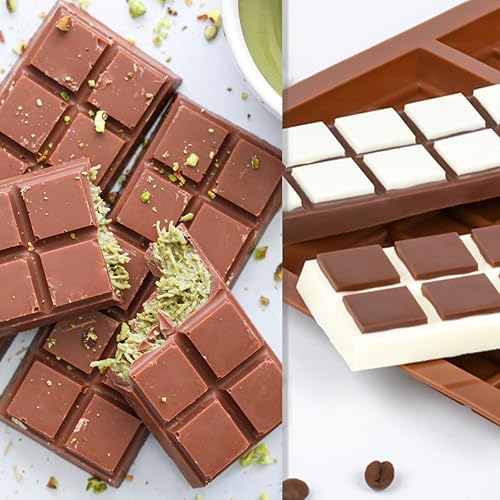 Miniatura 3 de Moldes de barra de chocolate de silicona profunda, antiadherente, para proteínas y energía, molde grueso para barra de caramelo, molde para derretir