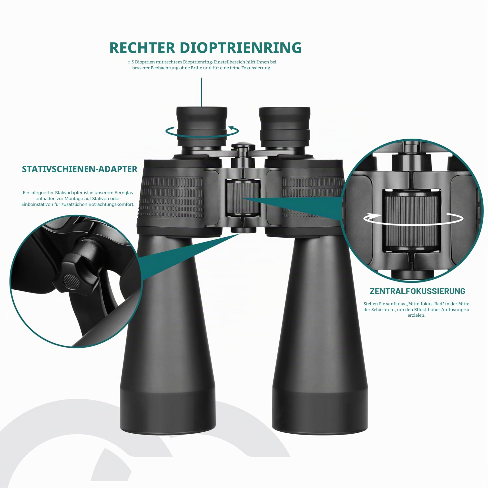 ESSLNB Astronomie Fernglas Groß 15X70 Großfernglas für Erwachsene mit Handy Adapter Stativadapter und Tasche