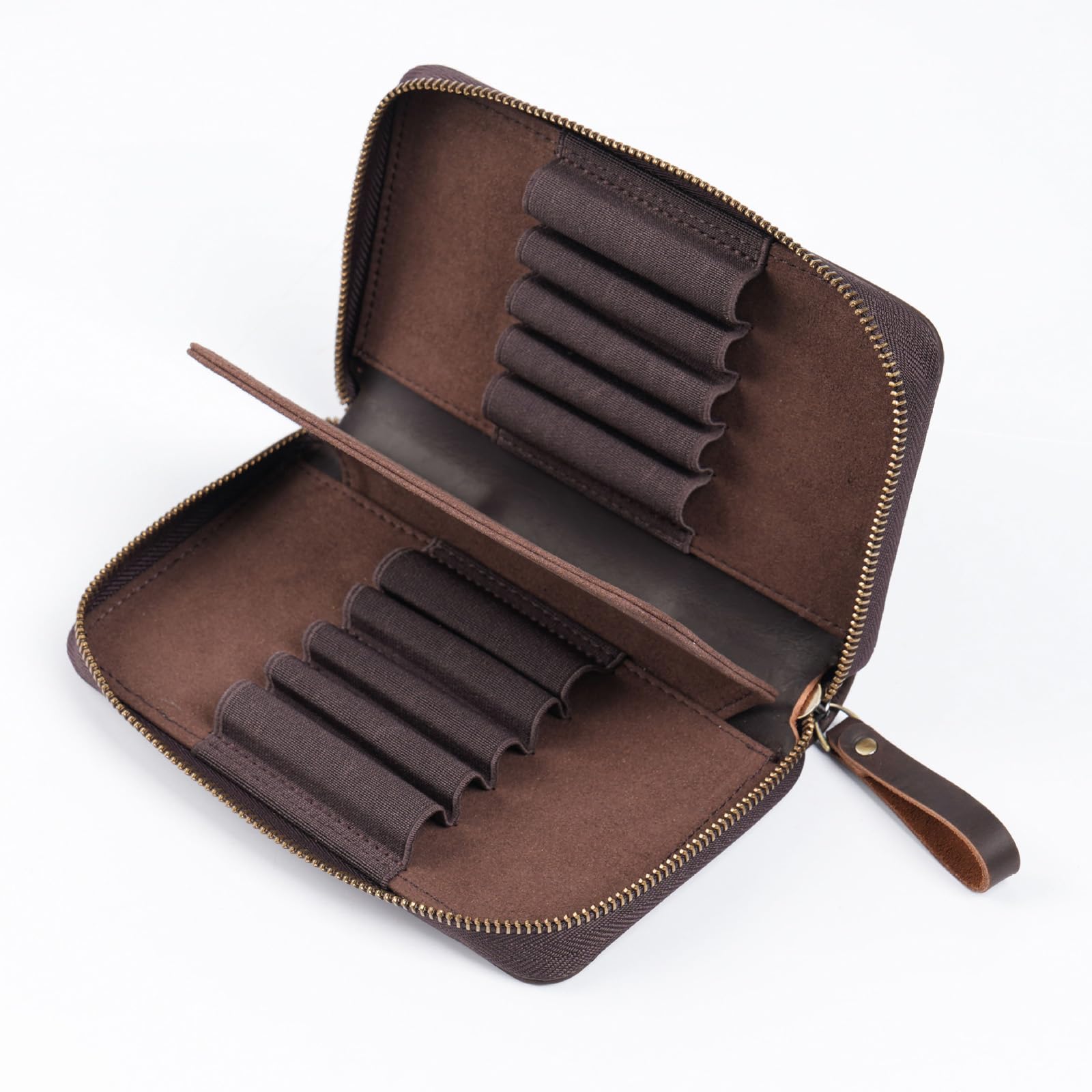 Astuccio per penne stilografiche 10 scomparti Astucci per matite portatili Borsa per organizer per penne da viaggio per ufficio scolastico Custodia in pelle PU per uso quotidiano