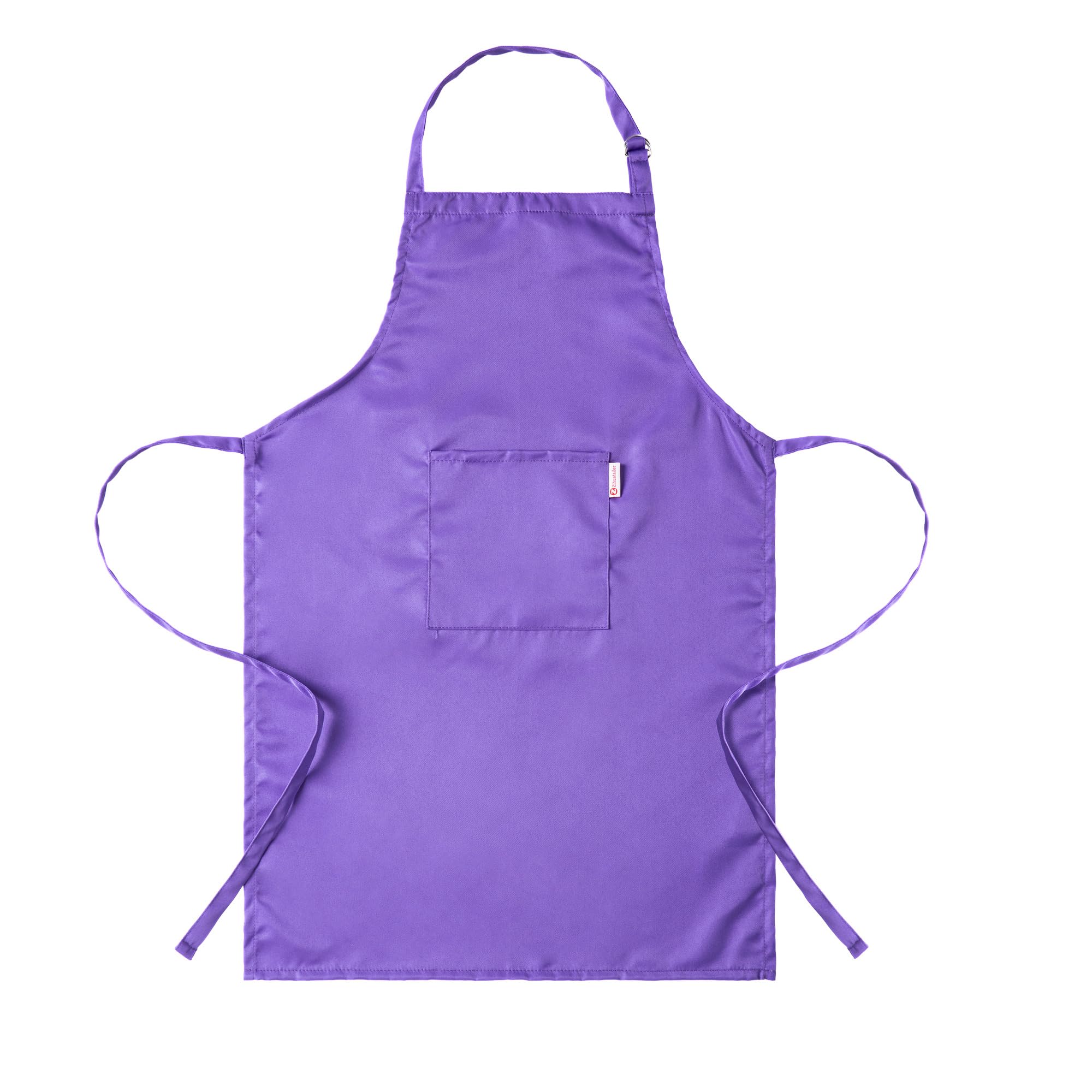 Zihuatailer Kids Apron for Baking, Children's Chef Apron with Pockets for Boys and Girls Aged 5-12, Purple