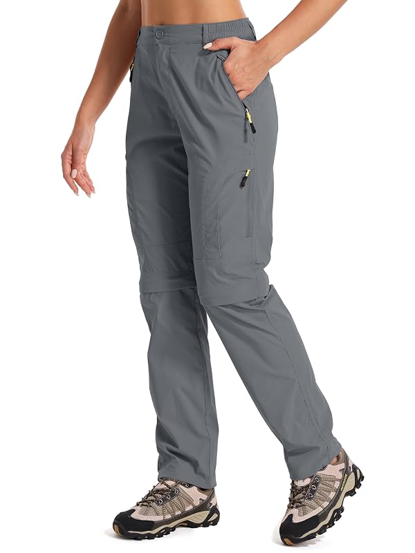 Women's Hiking Pants Quick Dry Convertible Stretch Lightweight Outdoor UPF 40 Fishing Safari Travel Pants,4409,Grey, 8 by Toomett - Used condition - US$37.18