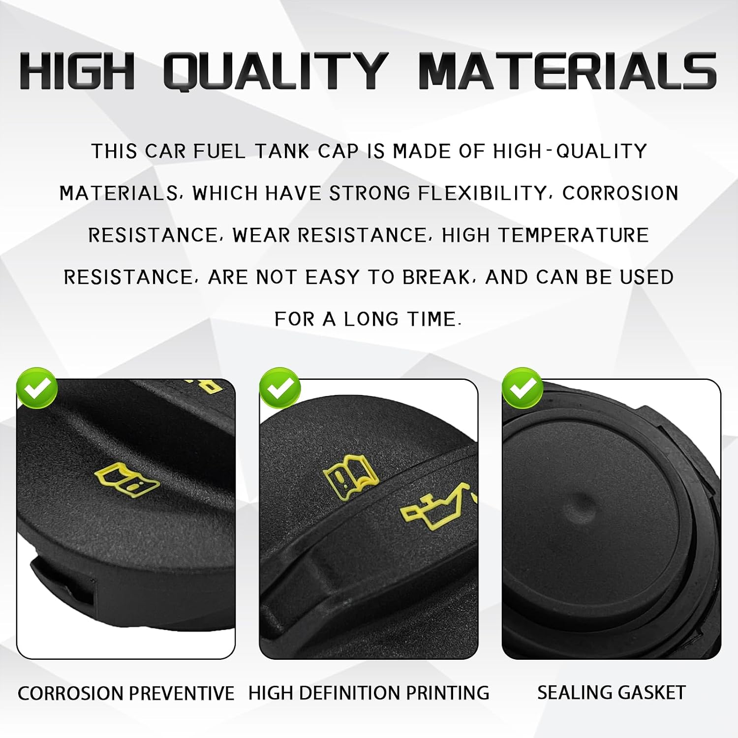 Oil Filler Cap, Engine Fuel Tank Cap Compatible with Volkswagen Audi Beettle Tiguan CC Passat Golf 06K103485A Leak-Proof Seal Tightly Fit Engine Oil Caps Fuel Filler Cover Replacement