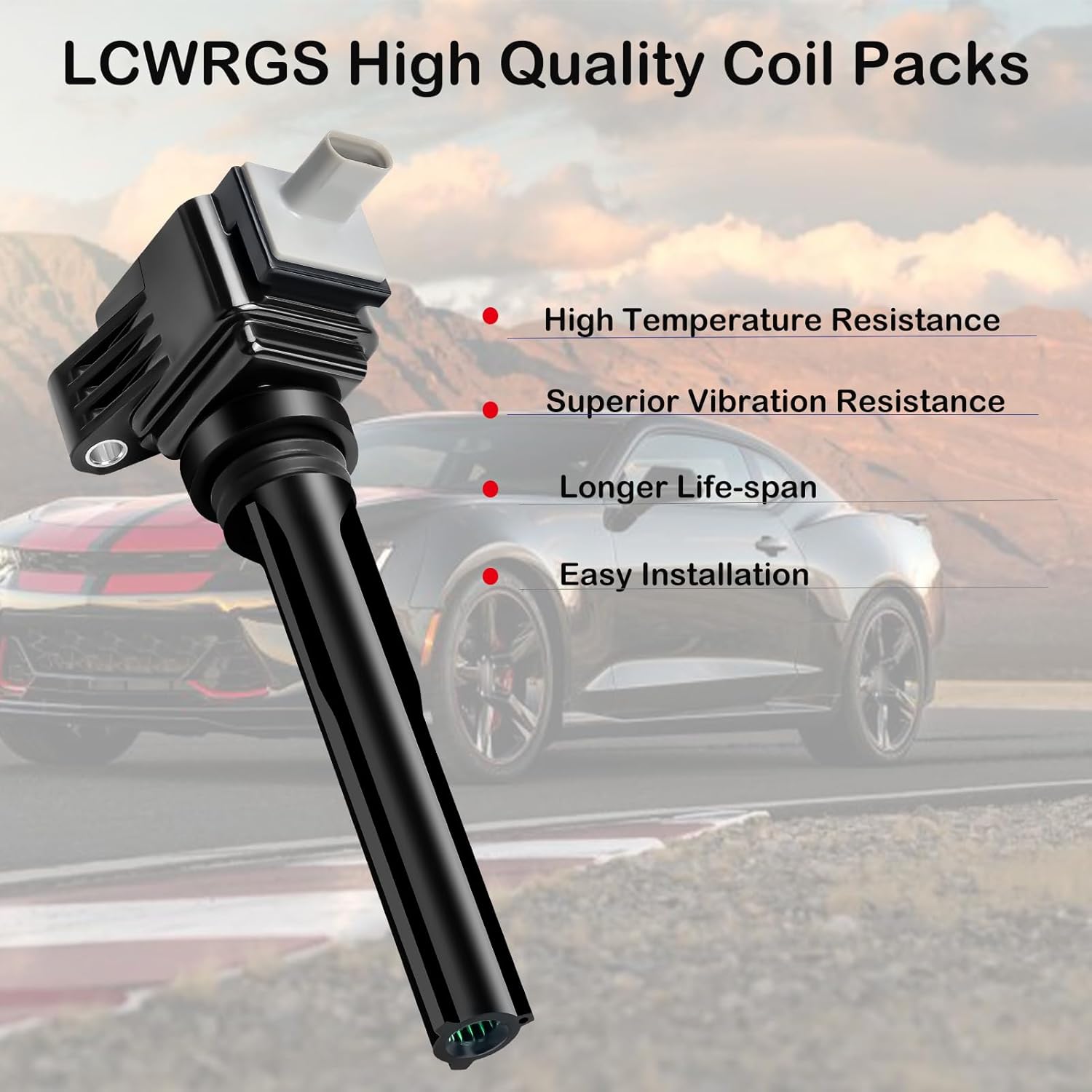 Set of 6 Ignition Coil Pack Spark Plugs for Ford F150 GT Expedition Lincoln Navigator 2017 2018 2019 2020 2021 2022 3.5 V6 Spark Plugs Coil Packs Replaces UF826 HL3Z12029A