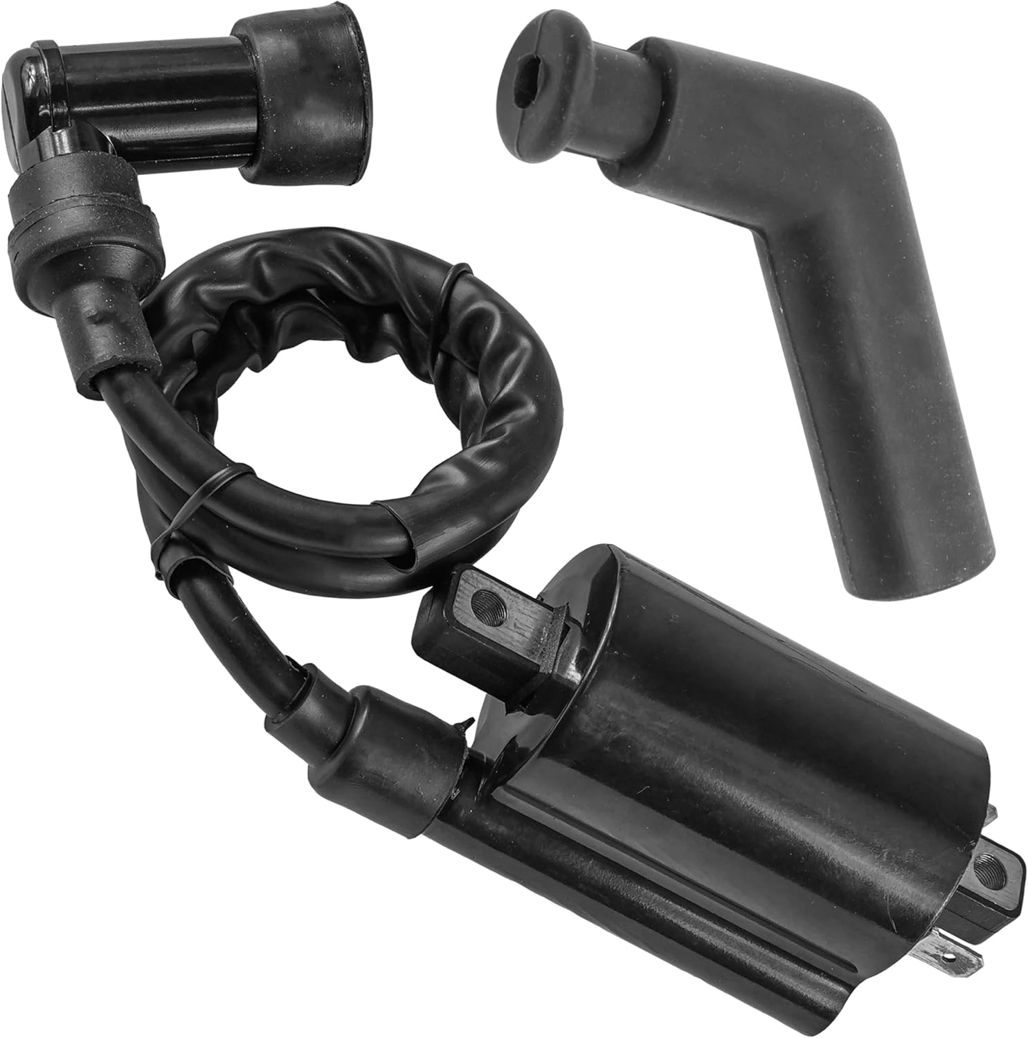Caltric Ignition Coil with Spark Plug Cap Compatible with Yamaha Grizzly 700 YFM700 2007