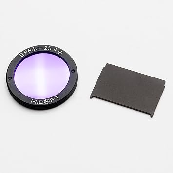 Near-IR Bandpass Filter for Machine Vision, BP Series, Broad Bandwidth, Range 820-910nm, BP850-25.4 C-Mount, Fits C-Mount Cameras