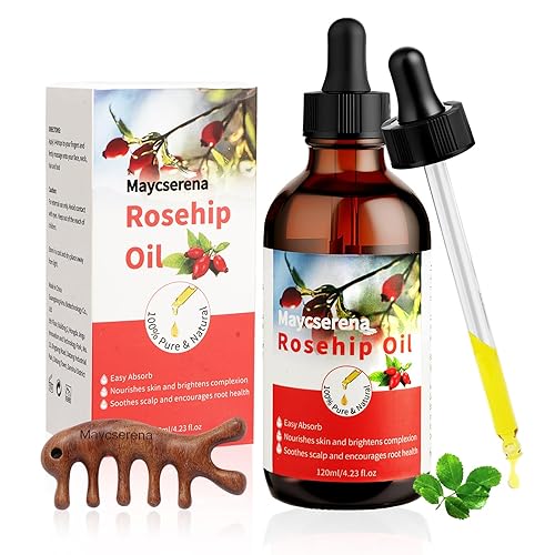 Aceite orgánico de semillas de rosa mosqueta, aceites esenciales para antienvejecimiento, 100% puro prensado en frío, todo natural, relajante y