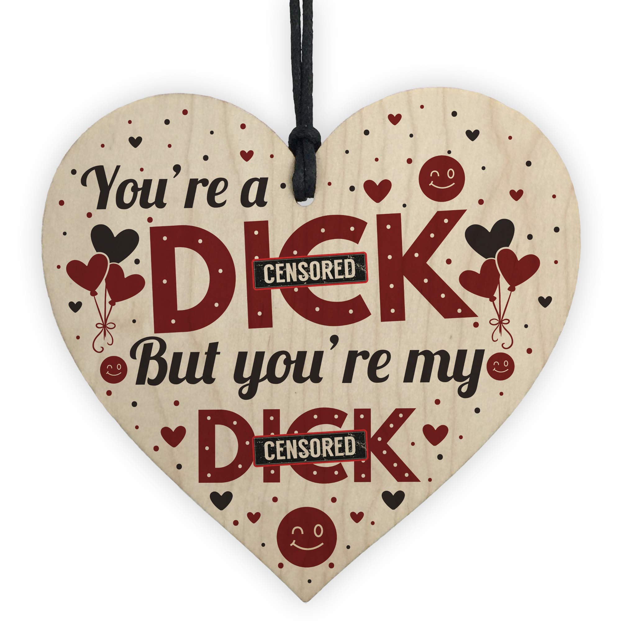 Red Ocean VALENTINES DAY Husband Wife Boyfriend Girlfriend Anniversary Wooden Heart Keepsake Plaque