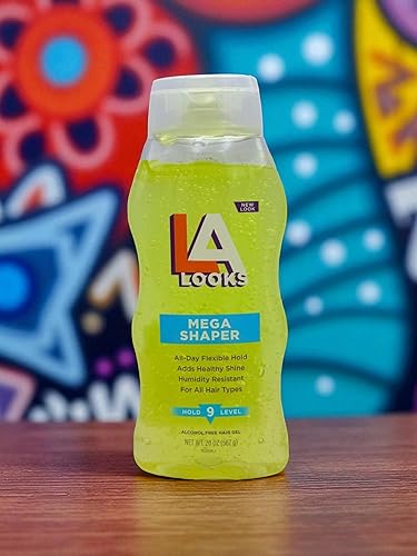 Miniatura 4 de L A Look Gel #9 Mega Hold Gel para peinar de 20 onzas, sujeción extrema, sin descamación, para todo el cabello, resistente a la humedad (amarillo)