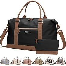 Travel Duffle Bag for Women, Weekender Bags, Hospital Bag for Labor Delivery, Lightweight Tote Duffel Overnight Bag with Luggage Sleeve, Airplane Travel Bags with Toiletry Bag,X-Large,Black