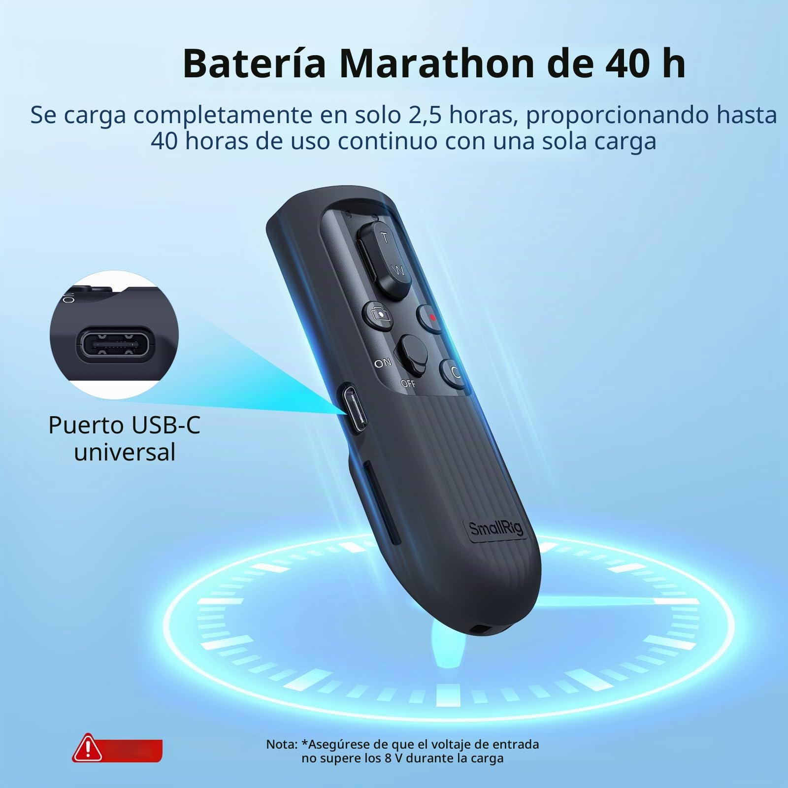 SMALLRIG SR-RG2 Mando a Distancia Inalámbrico para Sony, Canon y Nikon Cámara, se Adapta a A7R IV, A7RIII, A7S III, A6700, FX3, A7C, A7CR, A7C II, ZVE10, R5, R6, R7, R8, Z50 III