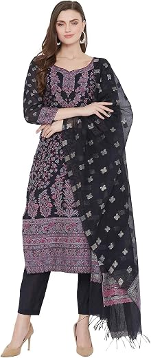 Safaa Summer Suit For Women Suit Salwar Set | Ethnic Wear | Suit Set | Dupatta Set | Wedding Suit Organic Cotton Woven Des...