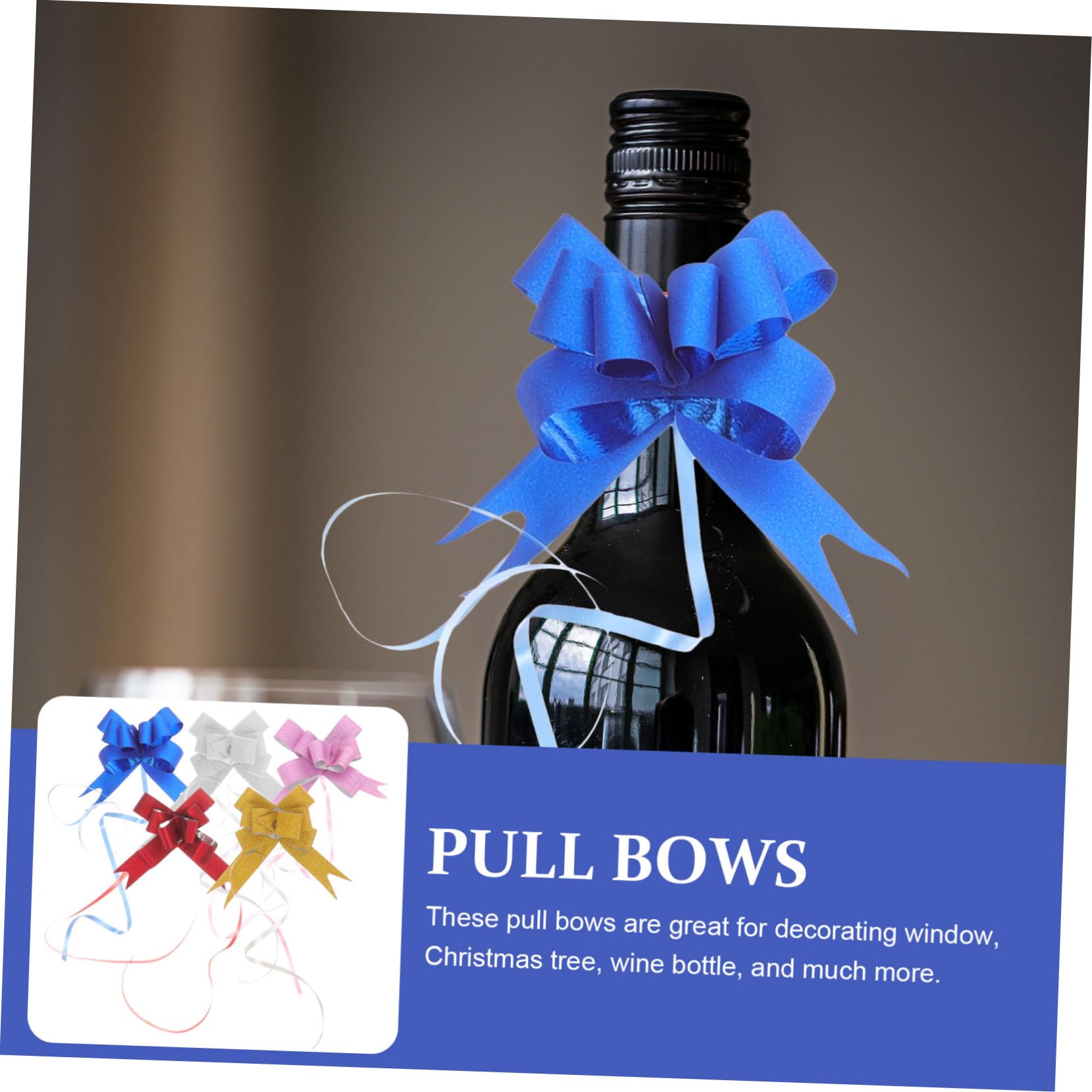 KOMBIUDA 300piezas Pull Bows Brillantes para Decoración De Bodas Navidad Especiales