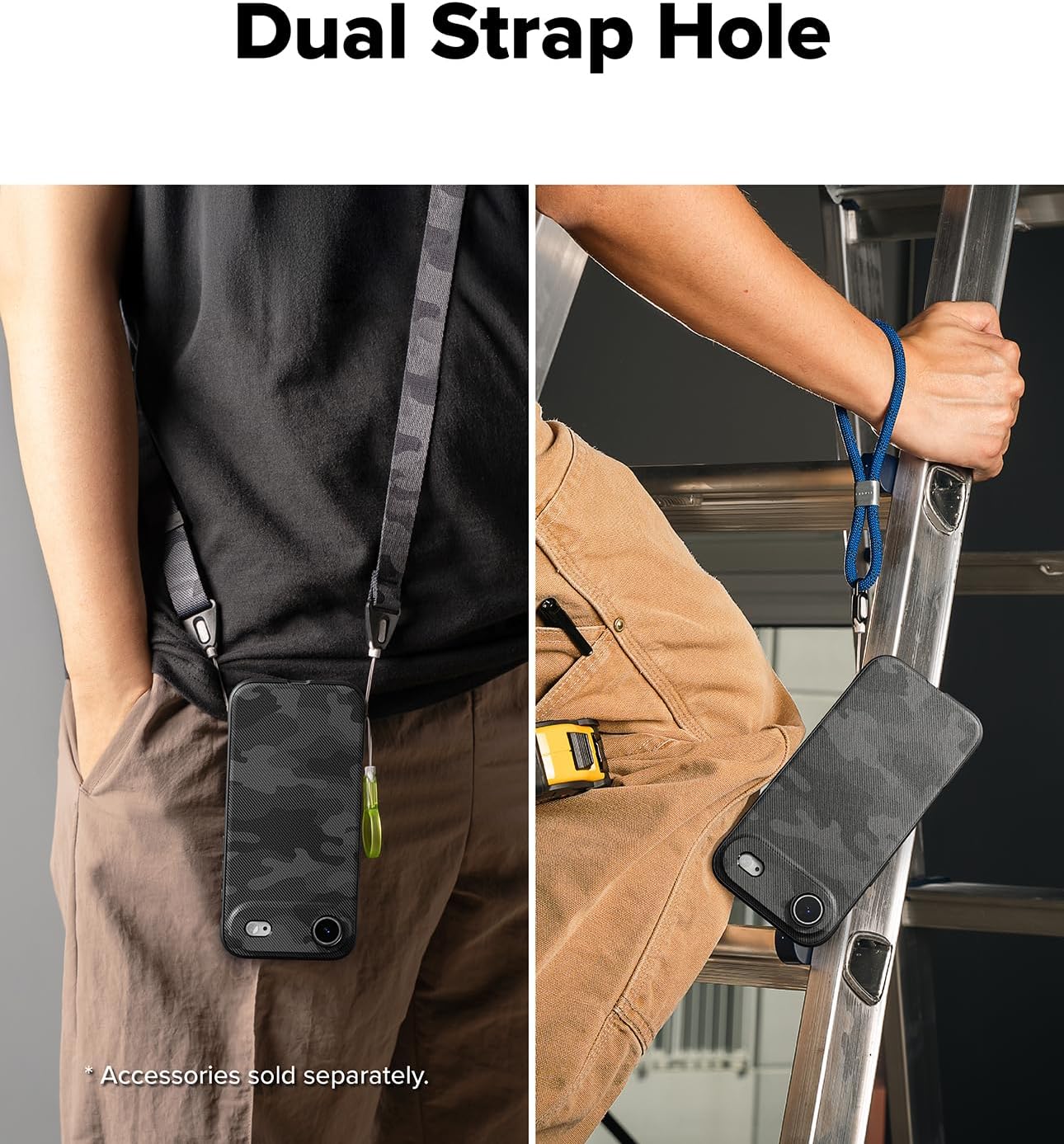 Ringke Onyx for iPhone Air Case, [Feels Good in The Hand] Oil & Dirt Resistant, Individual Lens Covers for Cameras, Non-Slip Enhanced Grip Lightweight Cover - Camo Black - Image 6