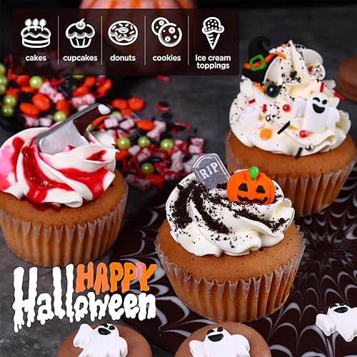 Miniatura 5 de Decoraciones comestibles de galletas de Navidad, hombre de jengibre, árbol de Navidad, Papá Noel, calcetines de Navidad, chispas de muñeco de nieve