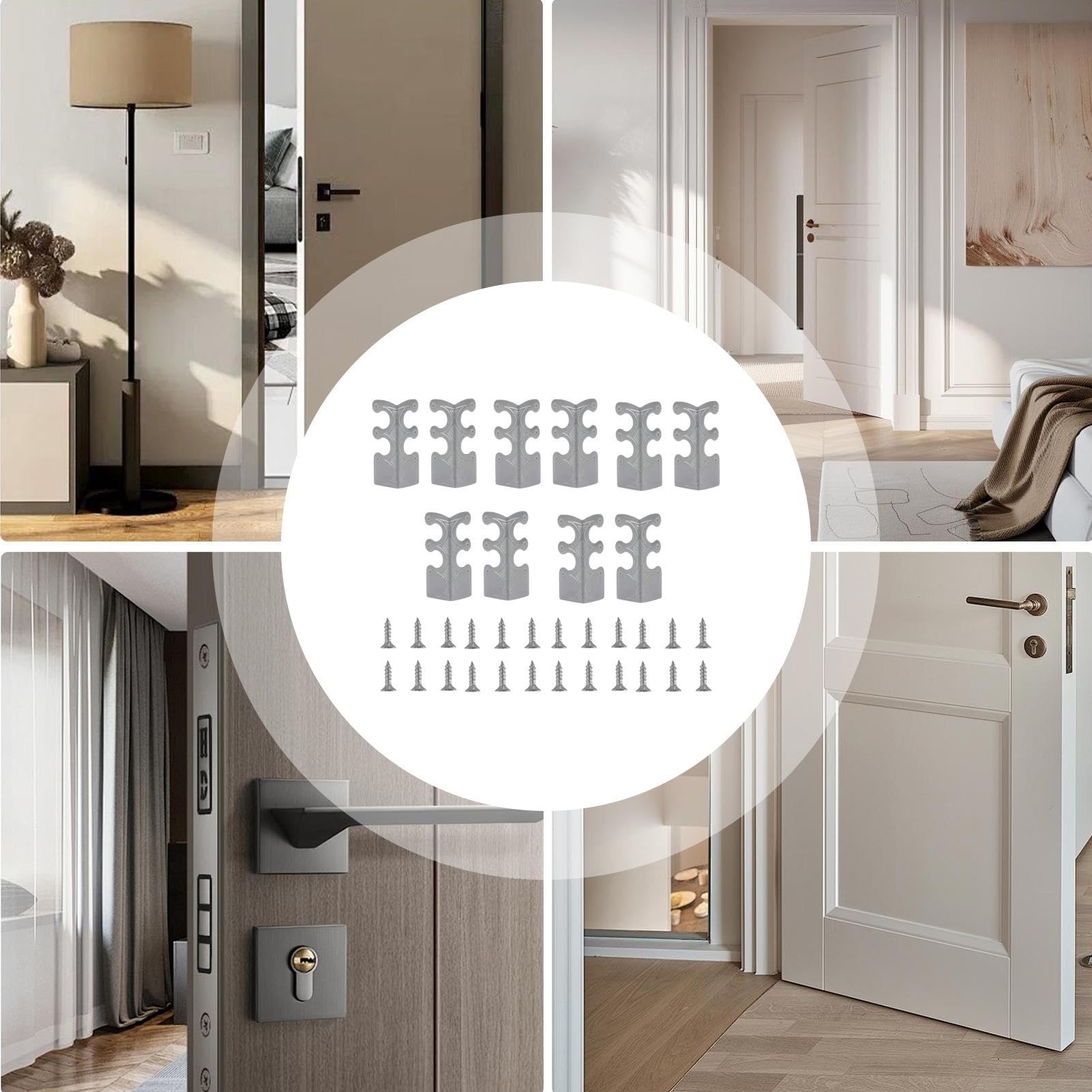 Paquete de 60 Protectores Esquinas Metal for zócalos Muebles