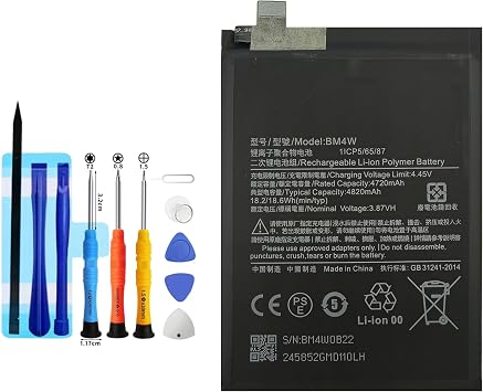 BM4W Ersatzakku f r Xiaomi 10T Lite 5G Redmi Note 9 Pro 5G0-Zyklen-Batterie kompatibel mit Xiaomi 10T Lite 5G Redmi Note 9 Pro 5G mit Reparaturwerkzeug-Kits