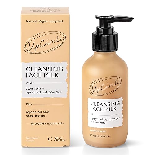 Miniatura 2 de UPCIRCLE Leche facial limpiadora con aloe vera + polvo de avena de 4.05 onzas, limpiadora, reparadora + nutritiva de la piel, vegana + libre de