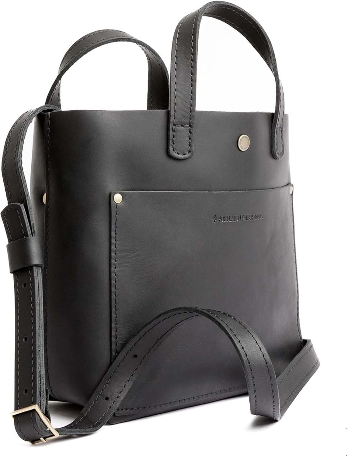 Portland Leather Goods Mini Snap Crossbody Tote Bag for Women – Handmade, Snap Closure, Durable & Unlined – Outside Pocket | Snap, Handmade, Snap Closure, Durable, Unlined, Outside Pocket - Image 6