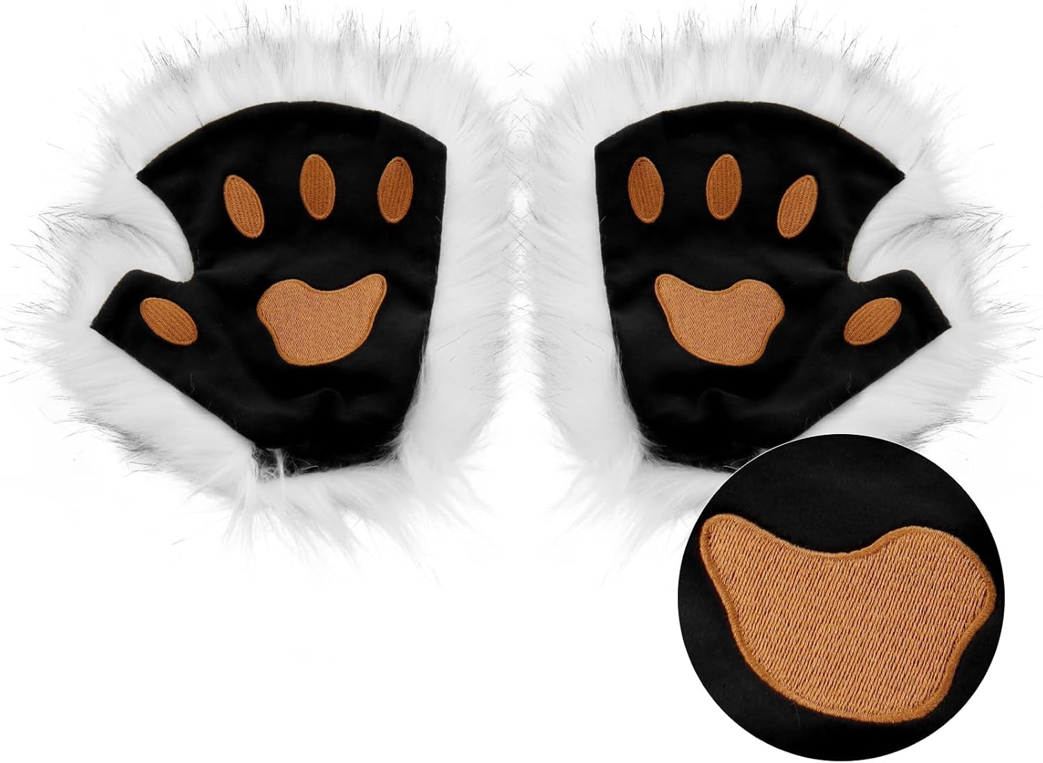 Realistic Werewolf Mask Gloves & Tail Set Wolf Mask,Gloves &Furry Tail,Complete Wolf Costume for Cosplay Christmas - Image 4