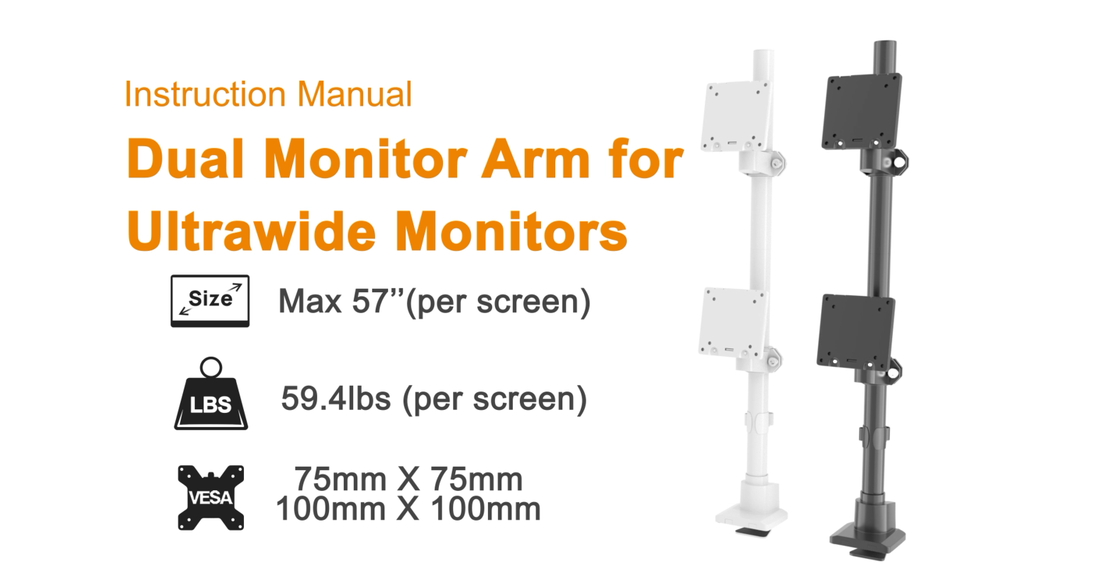 Doppio Monitor Verticale in Supporti Audio Video