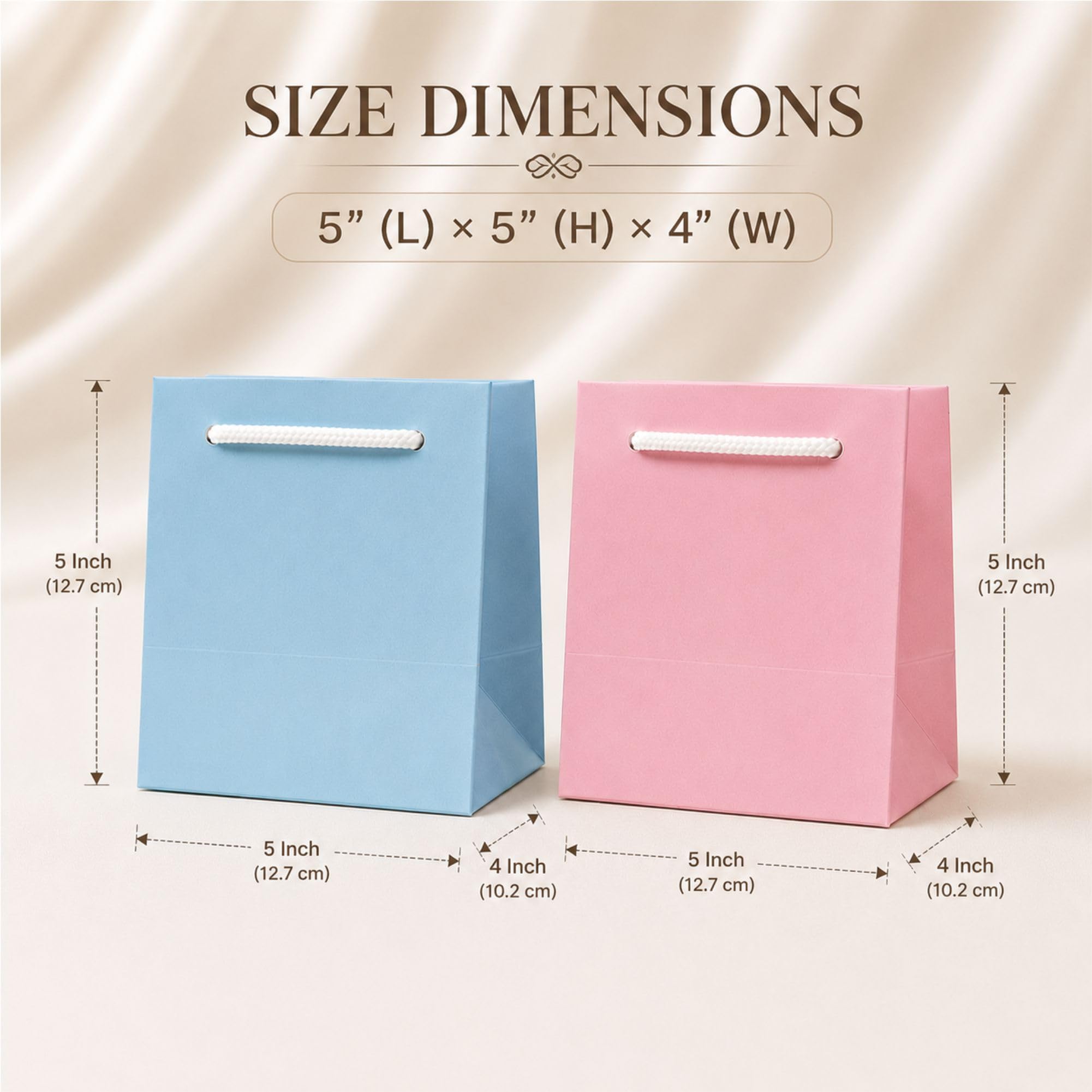 Mini Gift Bags - 30 Pack Pink & Blue -2