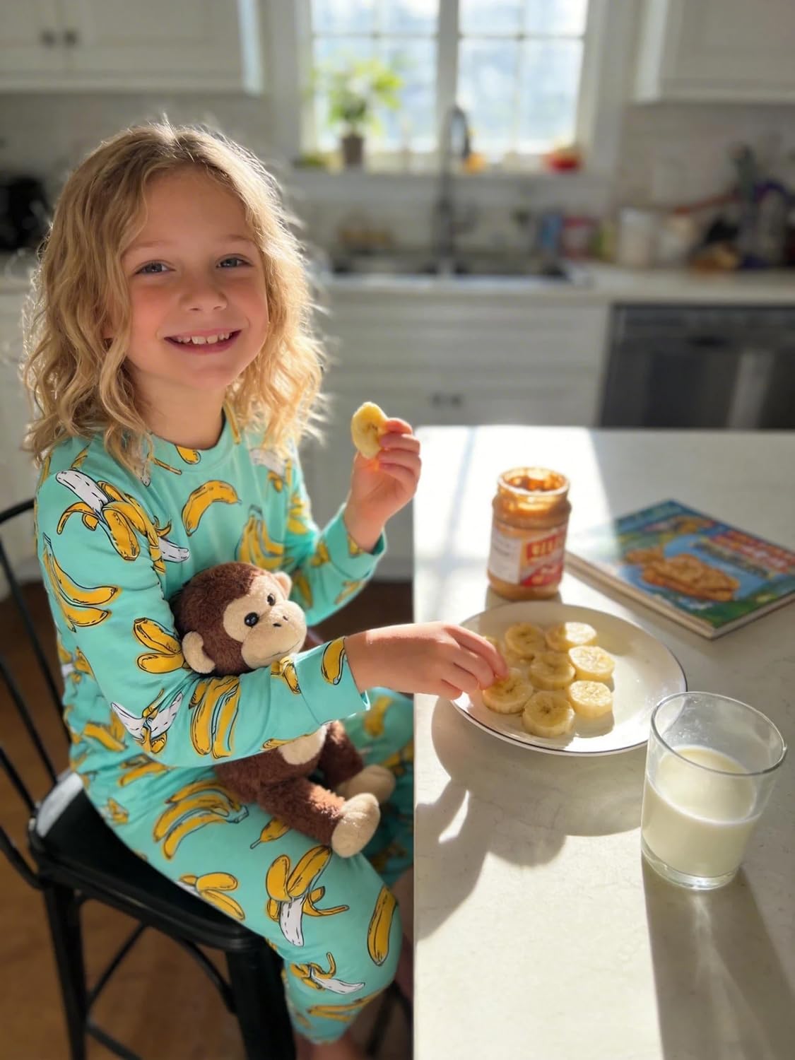 A&J DESIGN Ages 2-10 Kids Bamboo Viscose Two-Piece Long Sleeve Pajama Set