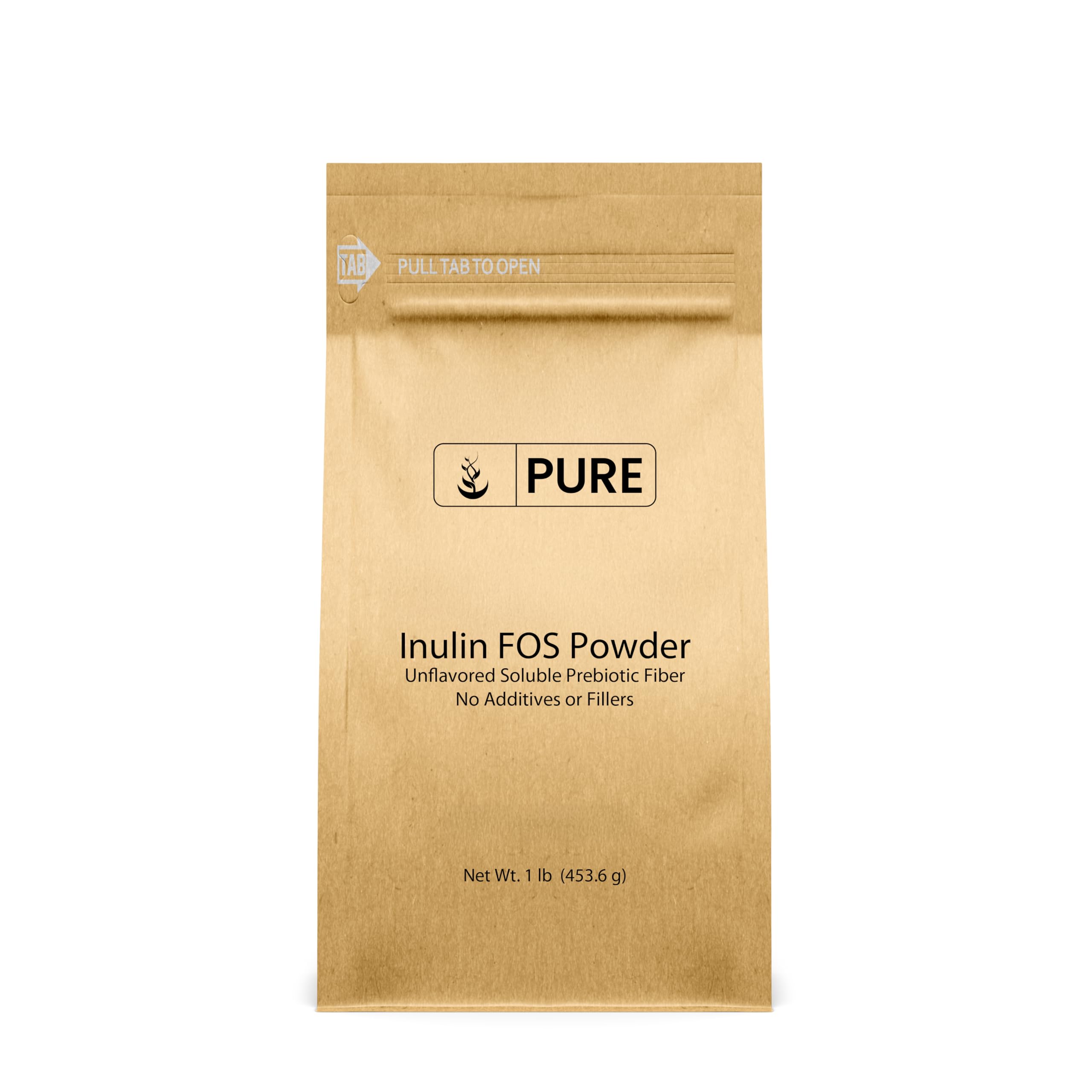 Inulin FOS Powder (1 lb) Always Pure, No Fillers Or Additives, Lab Verified