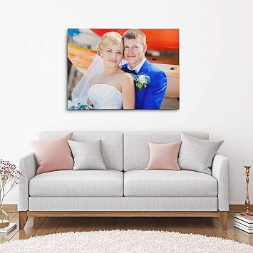 Your Image Turn Into Canvas Art Print, Photo to Canvas, Custom Canvas Prints, Personalized Canvas Pictures for Wall for Bedroom, Office and living room with frame (16 x 20)