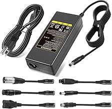 SGS Certified 42V 2A Scooter Charger with 7 Plugs Connections, for Razor/Jetson/Voyage, gotrax, ninebot Charger for 36V 10S Li-ion Battery