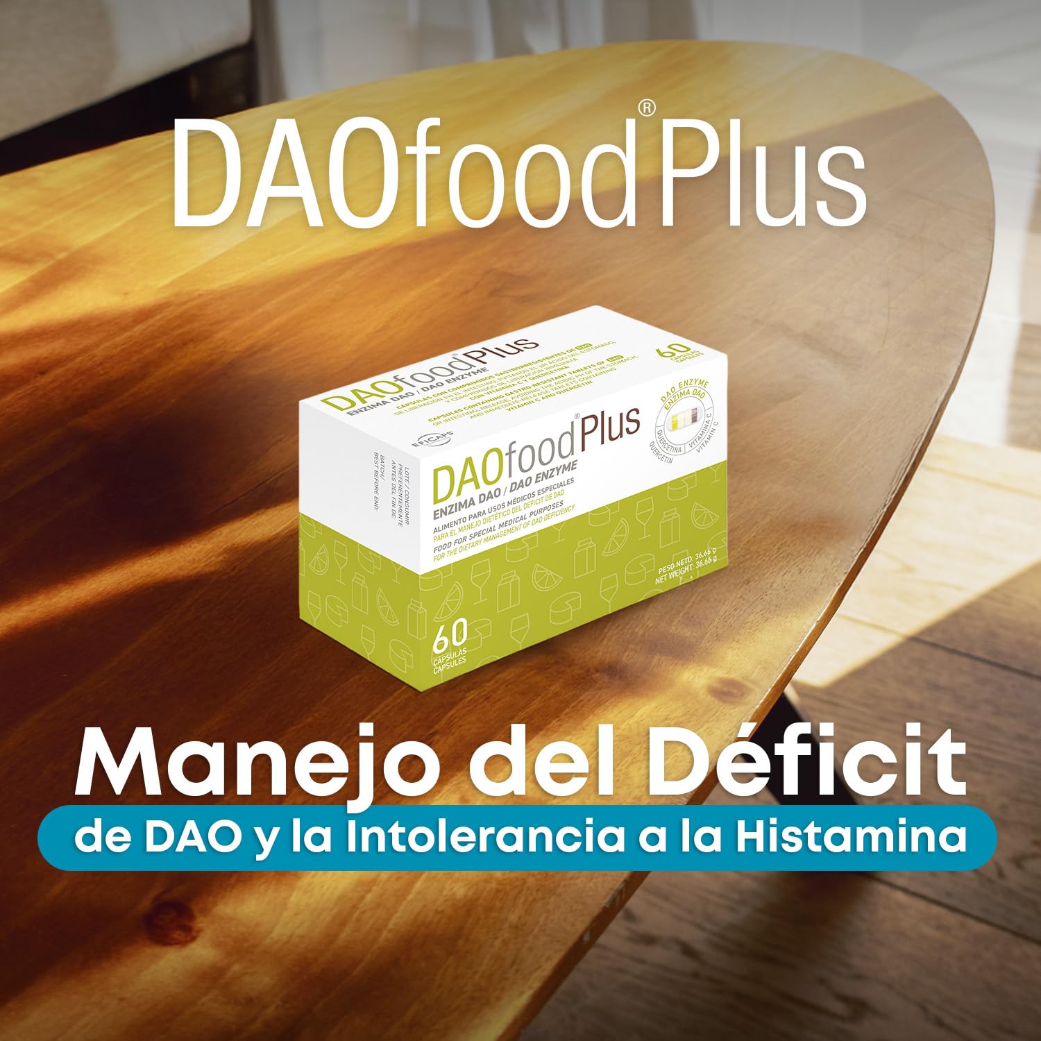 Pack DAOfood + DAOfood Plus – Suplemento Enzimático DAO para Intolerancia a la Histamina y Déficit de Diamino Oxidasa – Cápsulas Gastroresistentes con Quercetina y Vitamina C – Bienestar Digestivo