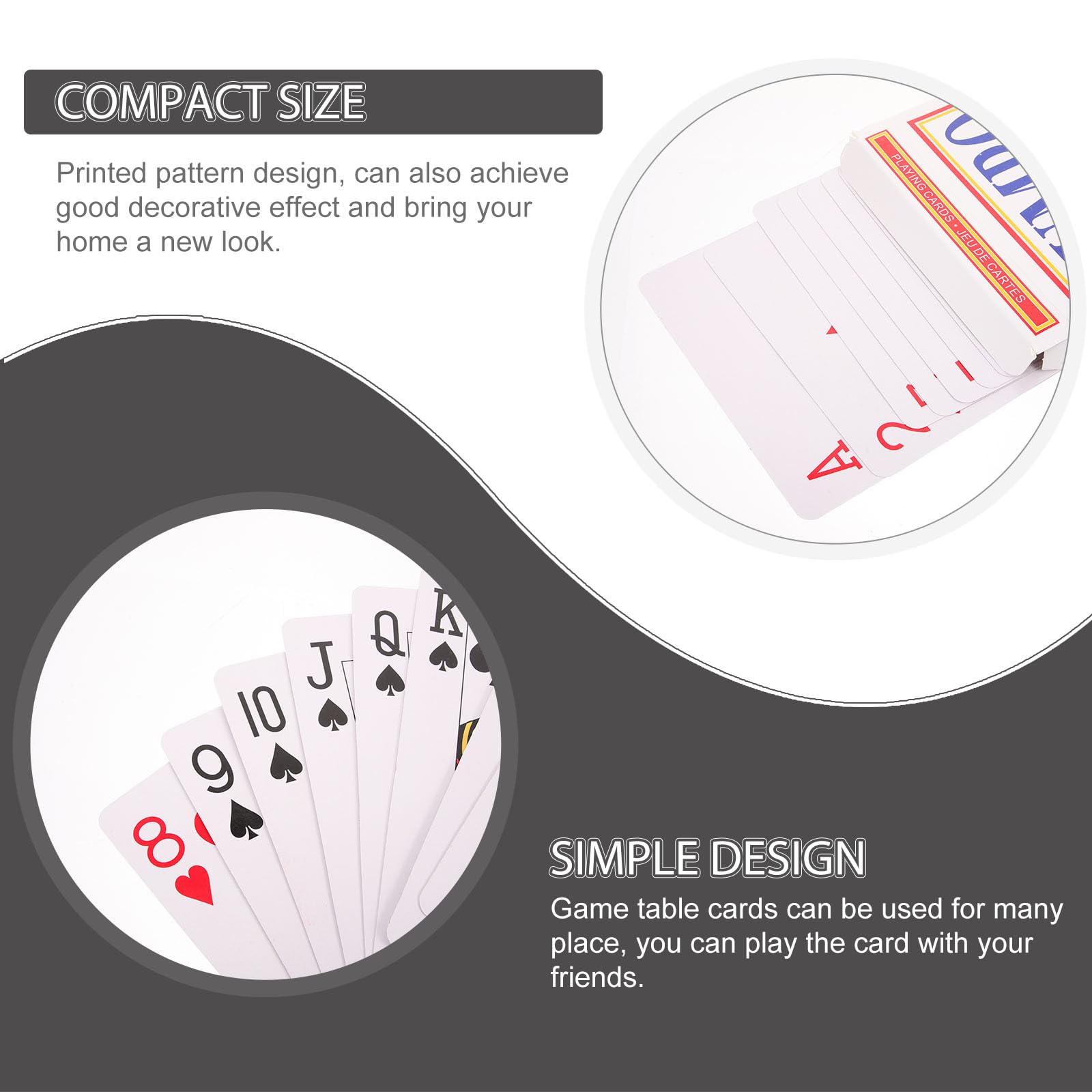 Juego de Cartas de Póquer Gigantes de Papel para Adultos, 1 Set Fácil de Almacenar Efecto Decorativo Adecuado para Fiestas y Festivales