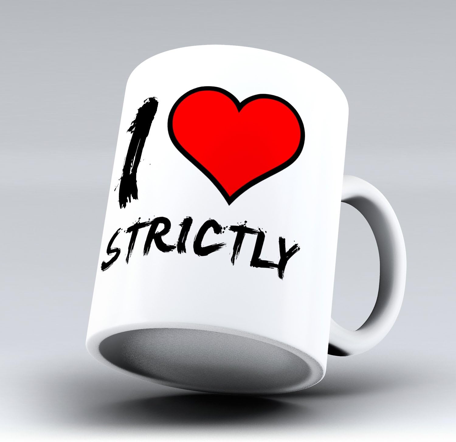 New I Love STRICTLY Come Dancing TV Heart 11OZ Tea Coffee Gift White Cup Mug