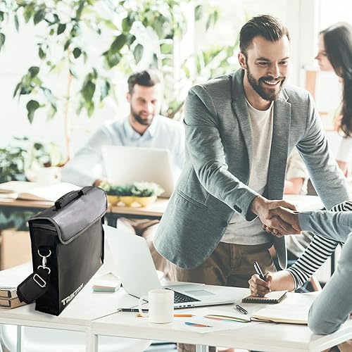 Miniatura 6 de Extra grande 16 x 12 x 3.5 pulgadas, bolsa de documentos ignífuga con bloqueo TSA, almacena archivos de tamaño legal, visible en la oscuridad