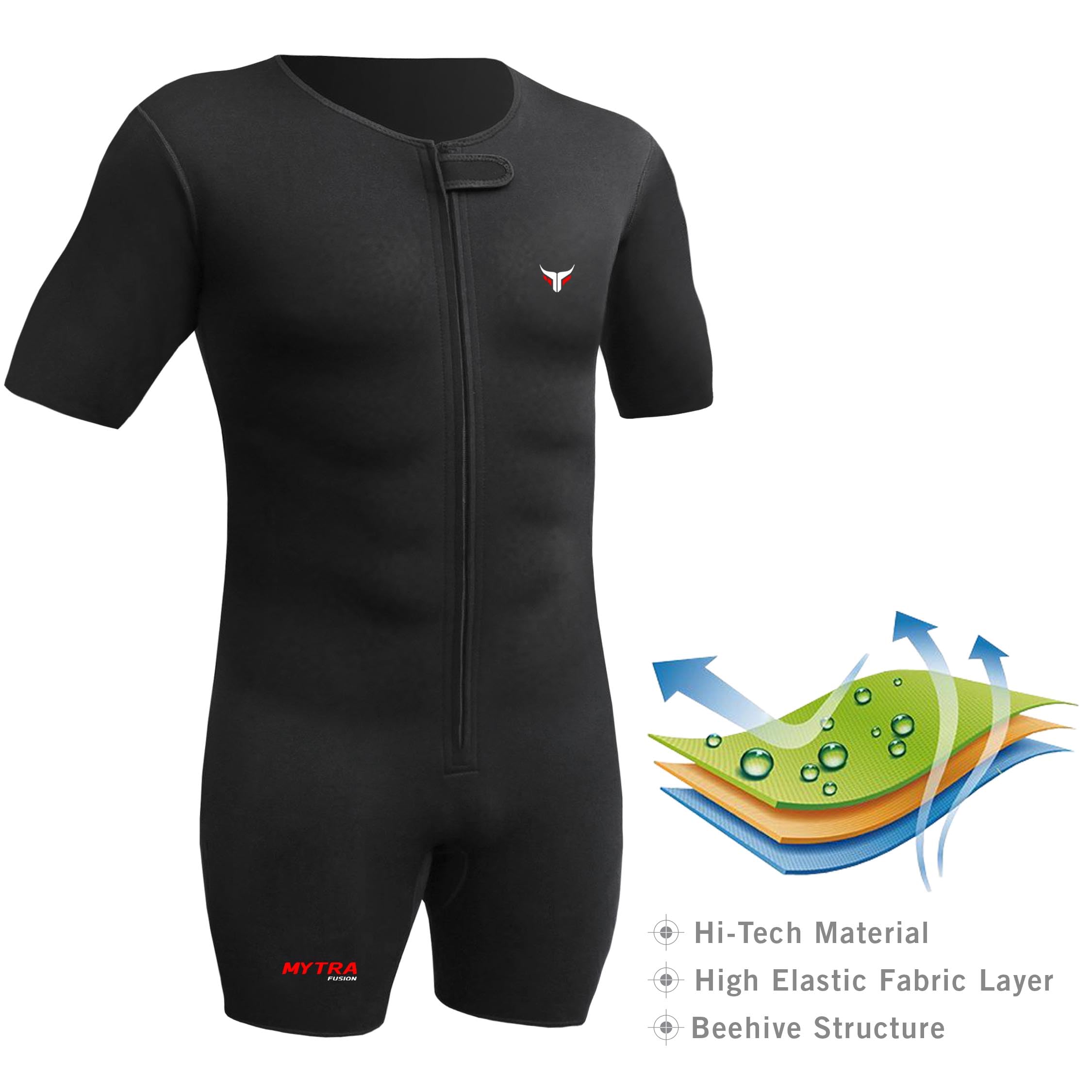 Mytra Fusion Neoprene Sweat Suit Męski i Damski Elastyczny Kombinezon Odchudzający do Treningu Fitnessu Ćwiczenia Na Siłowni Bieganie i Pływanie