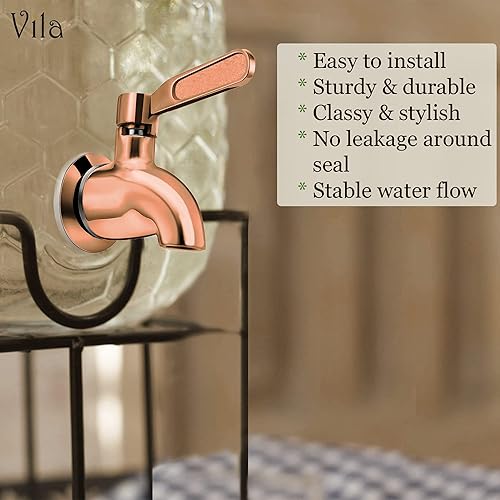 Miniatura 4 de Vila Grifo de repuesto para dispensador de bebidas, boquilla de acero inoxidable sin óxido, sin BPA, instalación en menos de 10 minutos, excelente