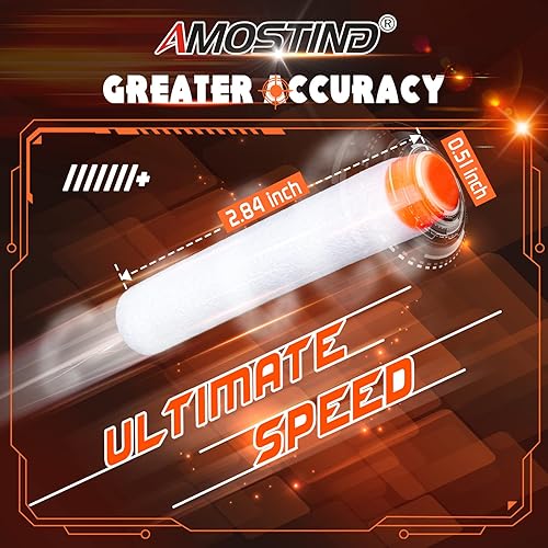 Miniatura 4 de amosting 100pcs Recambio de Dardos para Nerf N-strike Elite Modulus resplandor en la oscuridad. balas, color blanco