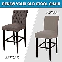 Vista 18 de Flamingo P Bar Stool Covers with Backs Bar Stool Seat Covers Barstool Covers Slipcovers Counter Height Bar Stool Chair Covers Removable Washable for
