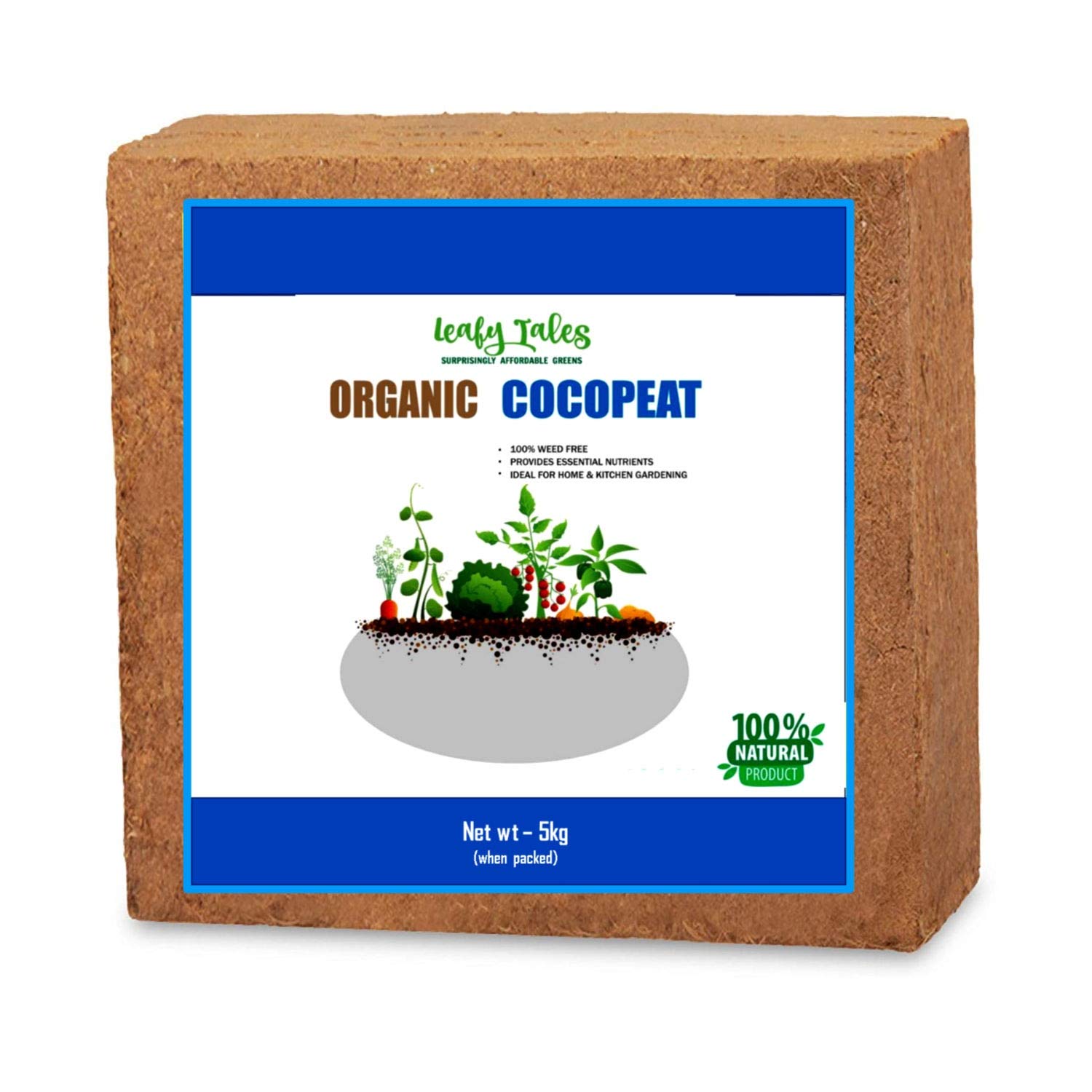 Leafy Tales Cocopeat Block, Cocopeat for Garden, 4.5-5 kg, expands Upto 80 Liters, Cocopeat Brick 4.5-5 kg (B09GLX2523) Amazon Price History, Amazon Price Tracker