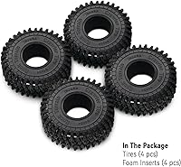 Vista 7 de INJORA 1.0 Neumáticos - Neumáticos S5 para Terreno Rocoso Crawler para TRX4M SCX24 AX24 FCX24 Piezas de actualización, 64 * 24mm, T1011